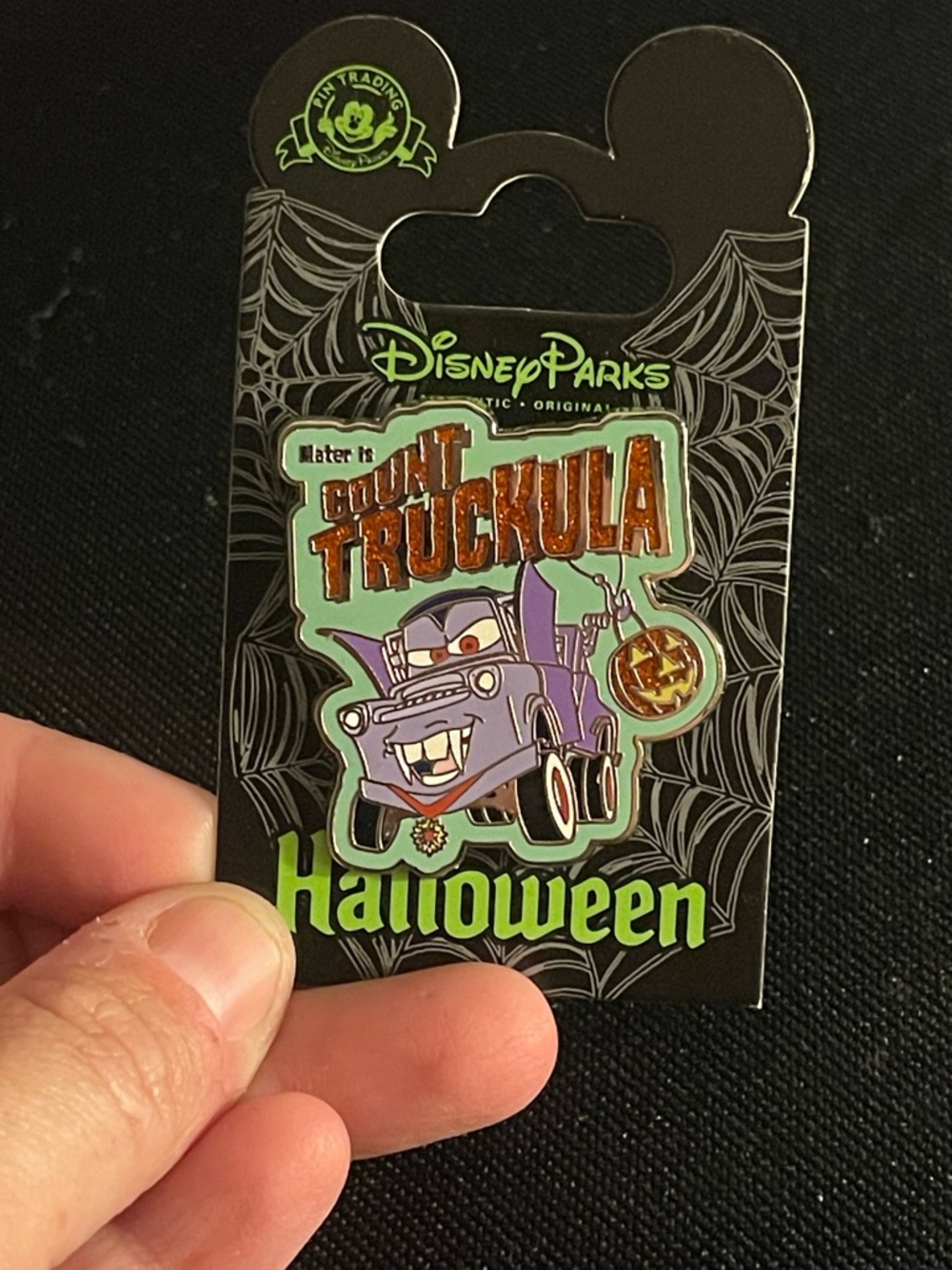Disney Parks Halloween Count Truckula Enamel Pin - Purple, Green, Orange